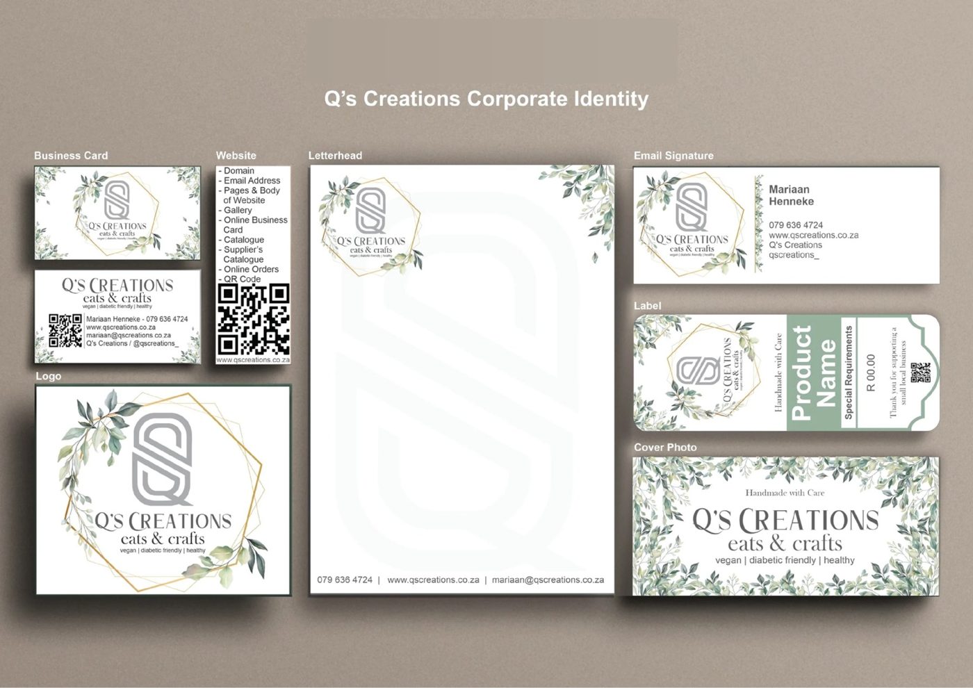 Q's Creations, corporate identity